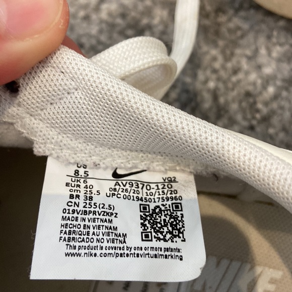 NIKE platform canvas white shoes size us 8.5 - Picture 3 of 3